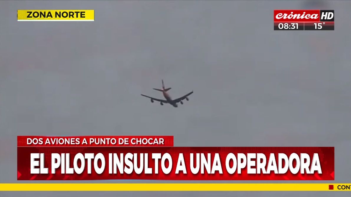 Pudo ser una tragedia: Insultos entre una operadora y un piloto que volaba a San Fernando