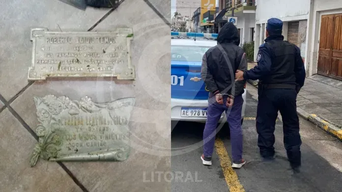 Empleado del Cementerio Municipal fue detenido por robar placas