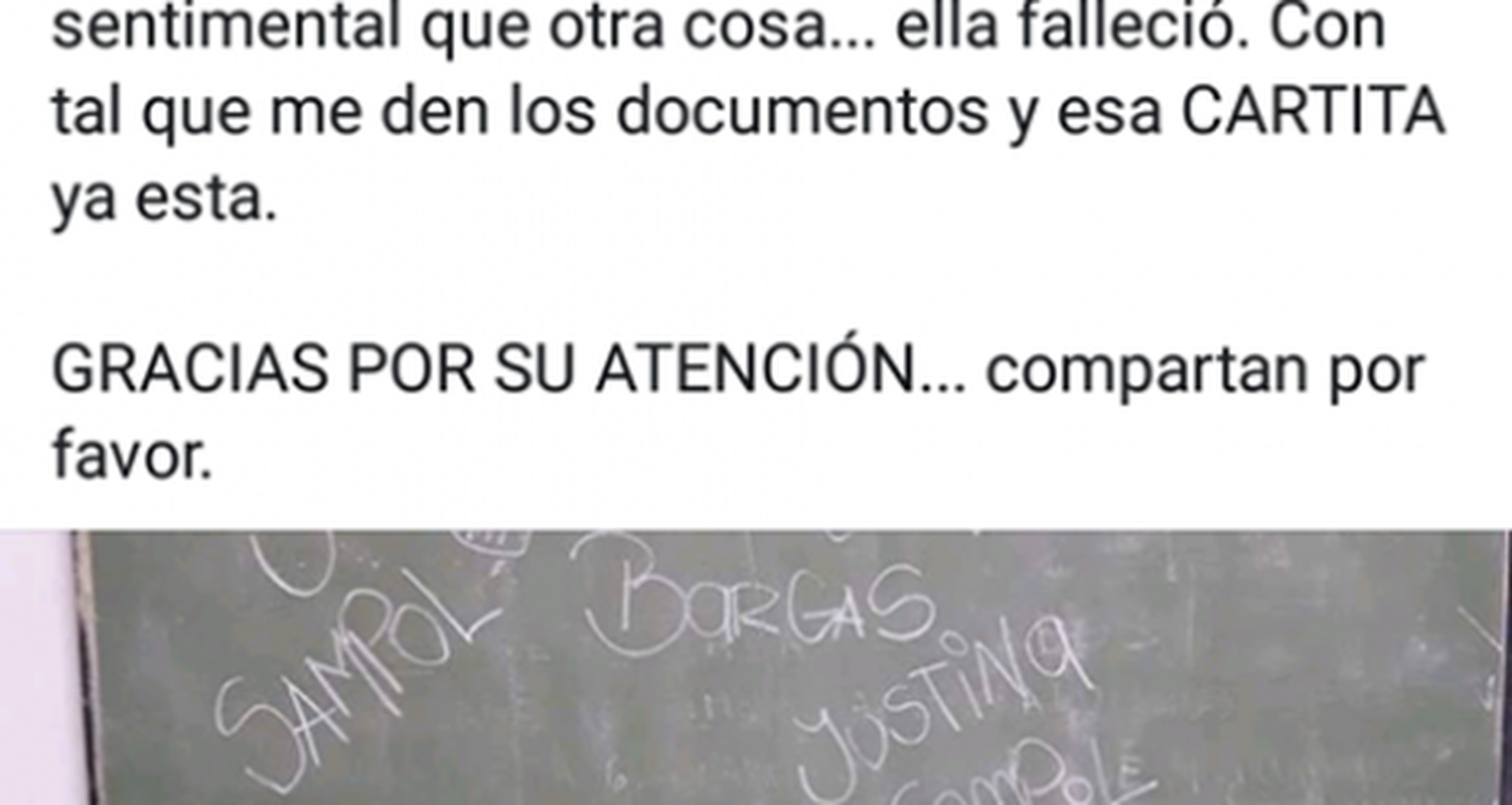 Anita quiere recuperar una carta y sus documentos