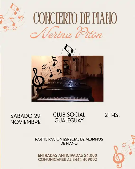 Cierra en año con un concierto con participación de sus alumnos en el Club Social
