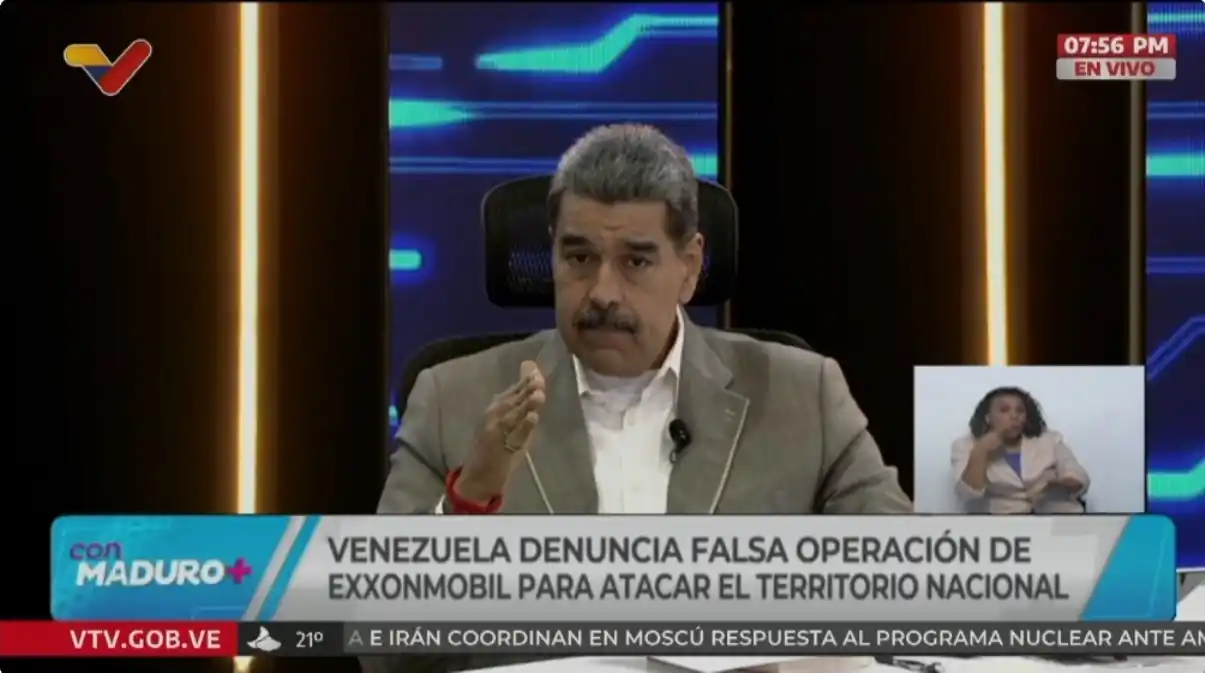 Desde Guyana estarían preparando un ataque a una plataforma de ExxonMobil para culpar a Venezuela, denunció Maduro