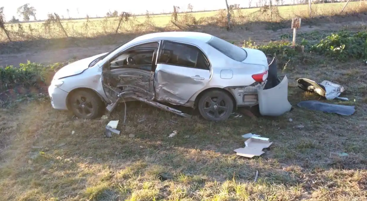 Accidente en ruta 6: auto despistó y su conductor resultó lesionado
