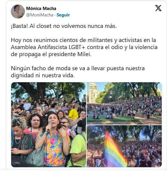 “El odio de Milei no tiene límite”: duro 
comunicado de la Mesa Nacional de Nuevo Encuentro