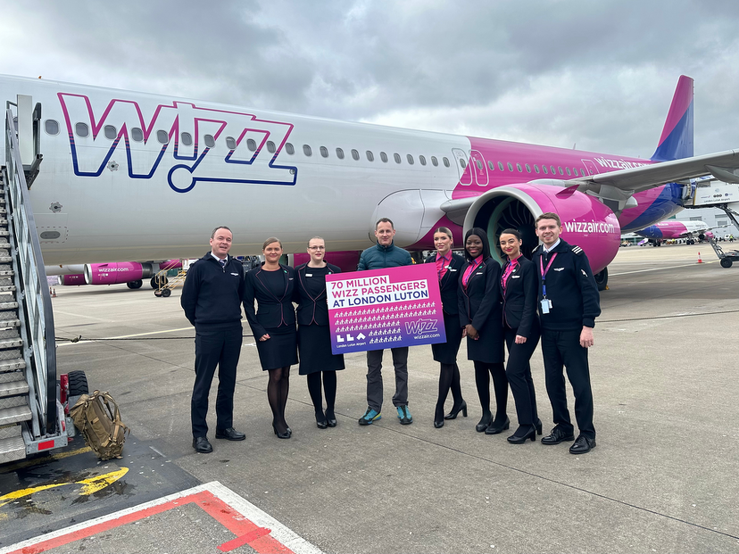 London Luton Airport and Wizz Air celebrate record passenger numbers