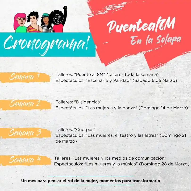 Actividades participativas en el Mes de la Mujer: Puente al 8M en La Solapa