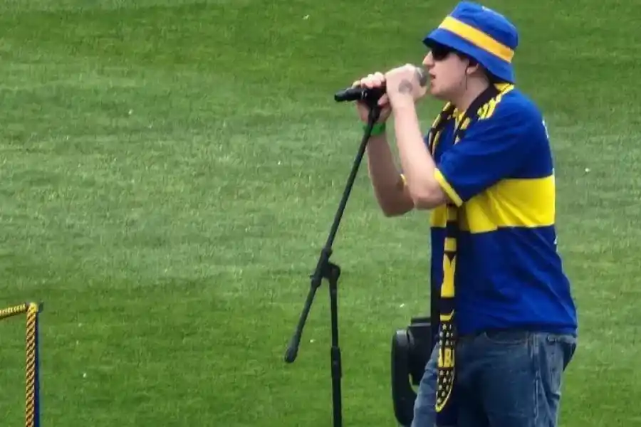  Dillom , la gran atracción en los festejos xeneizes.(Captutra de epantalla)