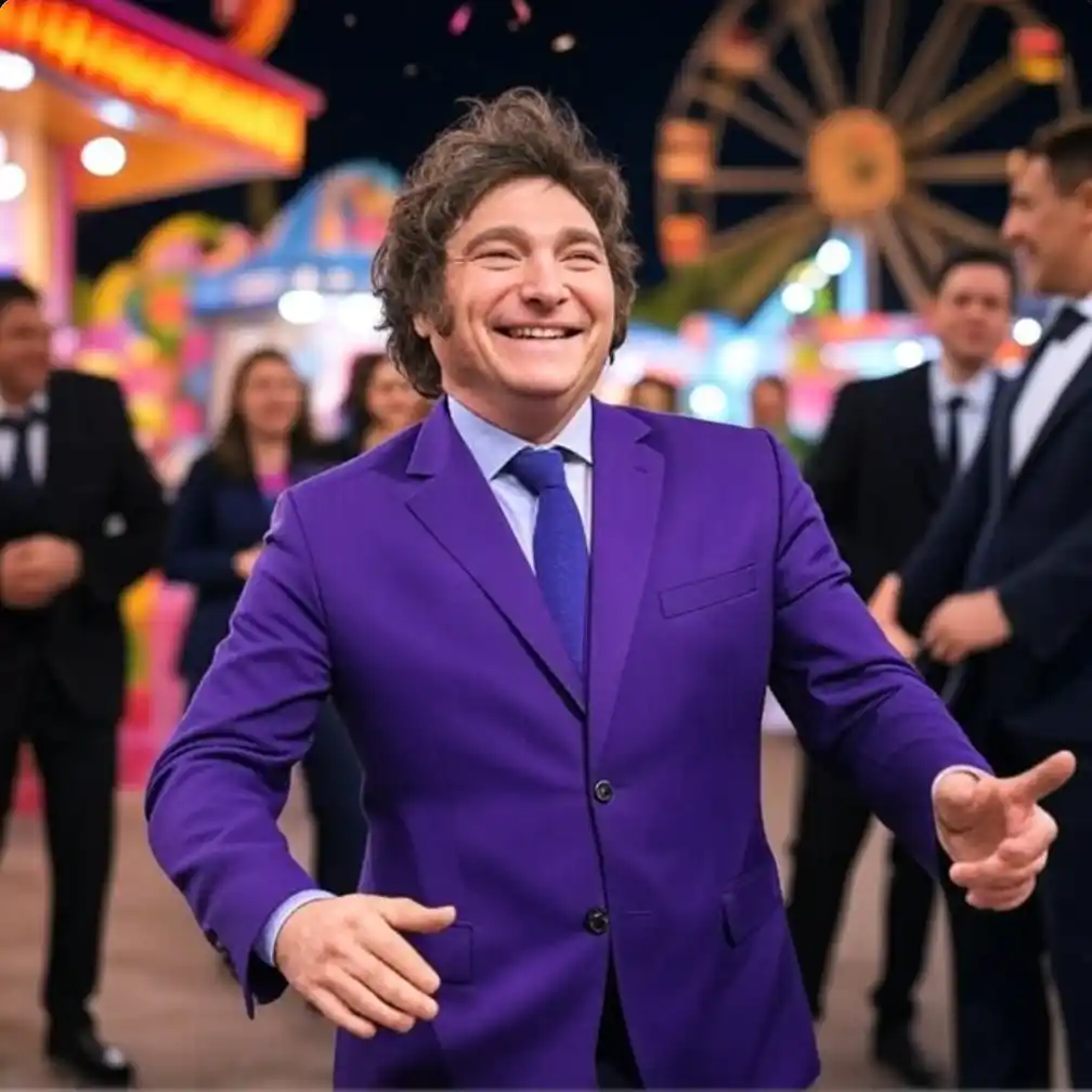 Feliz. El presidente Javier Milei tras el triunfo de Manuel Adorni.