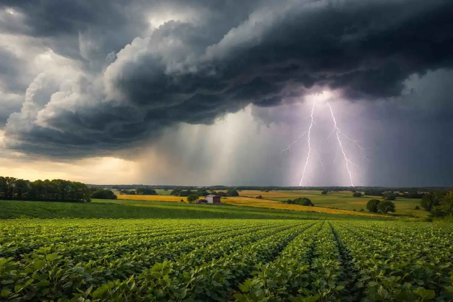 tormenta en el campo lluvia - 1