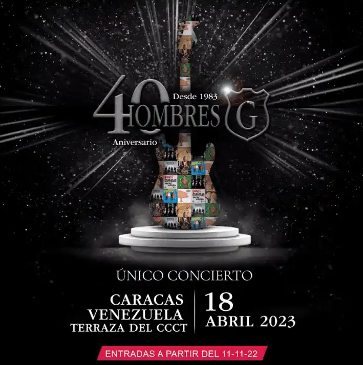 Las entradas para el show de Hombres G se venderán a partir del 11 de noviembre. Foto Instagram