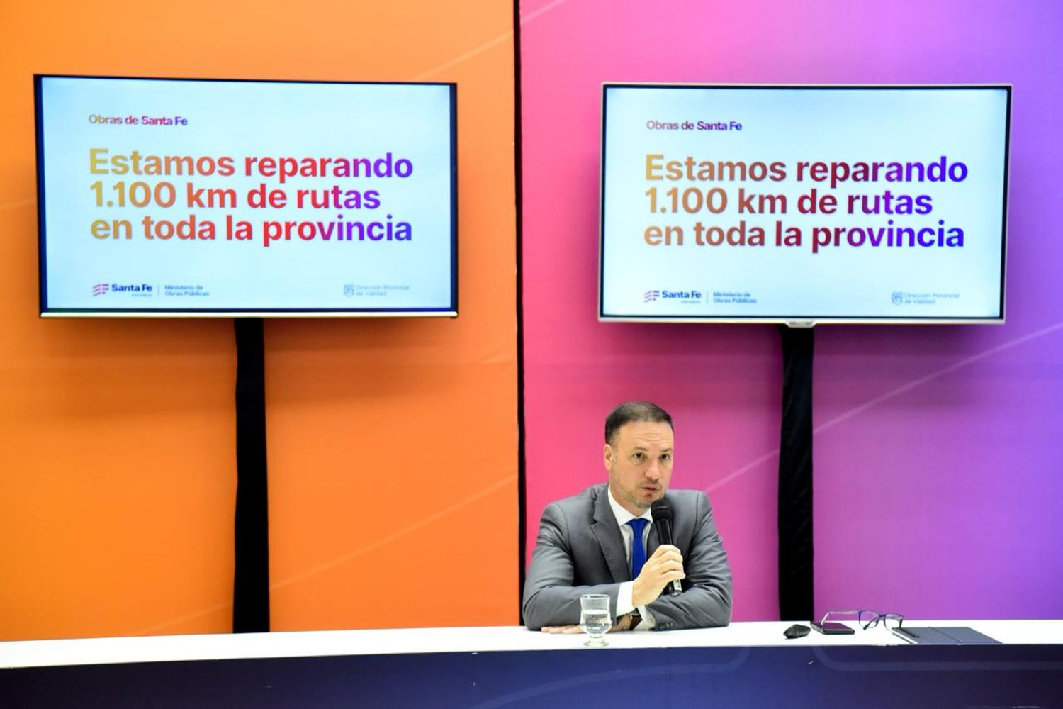 Enrico destacó que “en Santa Fe tenemos 4.600 kilómetros de rutas provinciales y hay 2.800 kilómetros de rutas nacionales”.