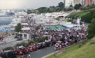 Mar del Plata: fuerte temporal con granizo obligó a turistas a huir de la playa