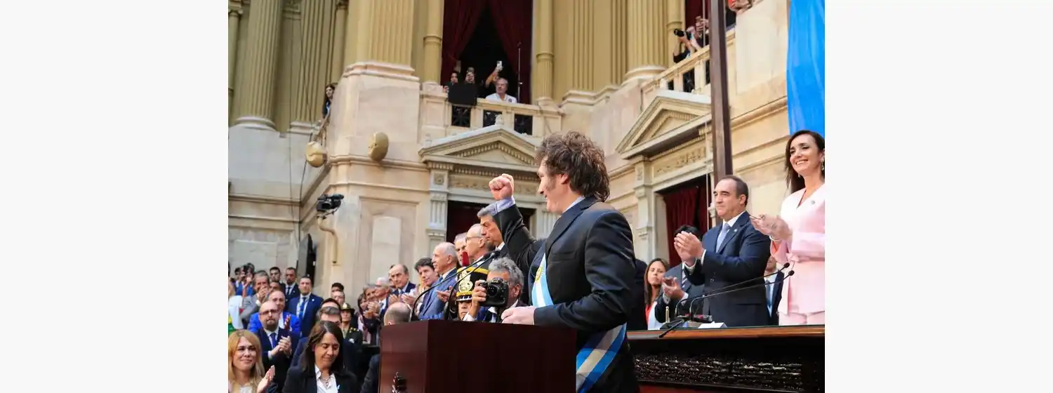 Milei en su discurso de apertura de la Asamblea Legislativa