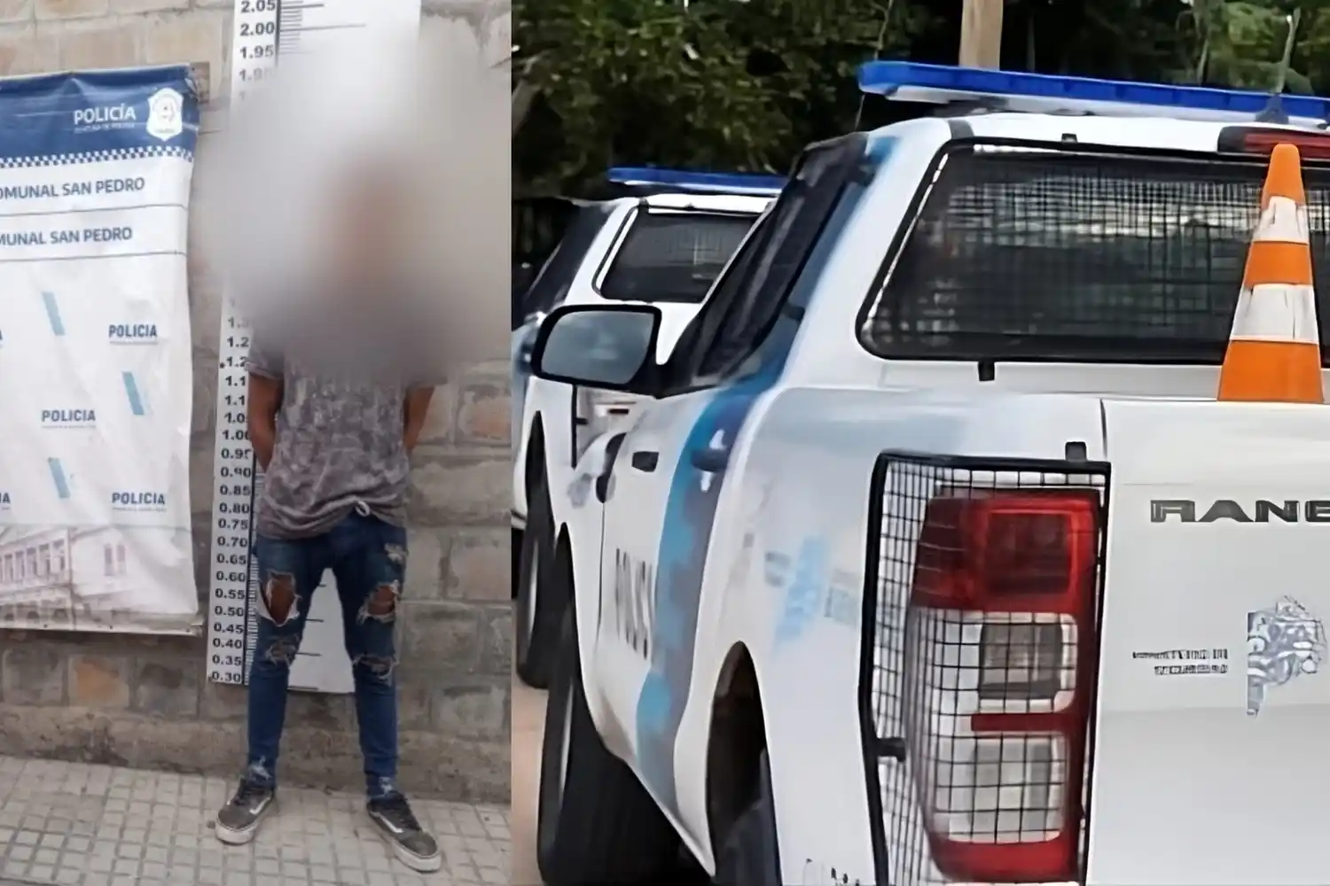 El delincuente estaba vestido con la misma ropa que cuando lo detuvieron el día anterior.