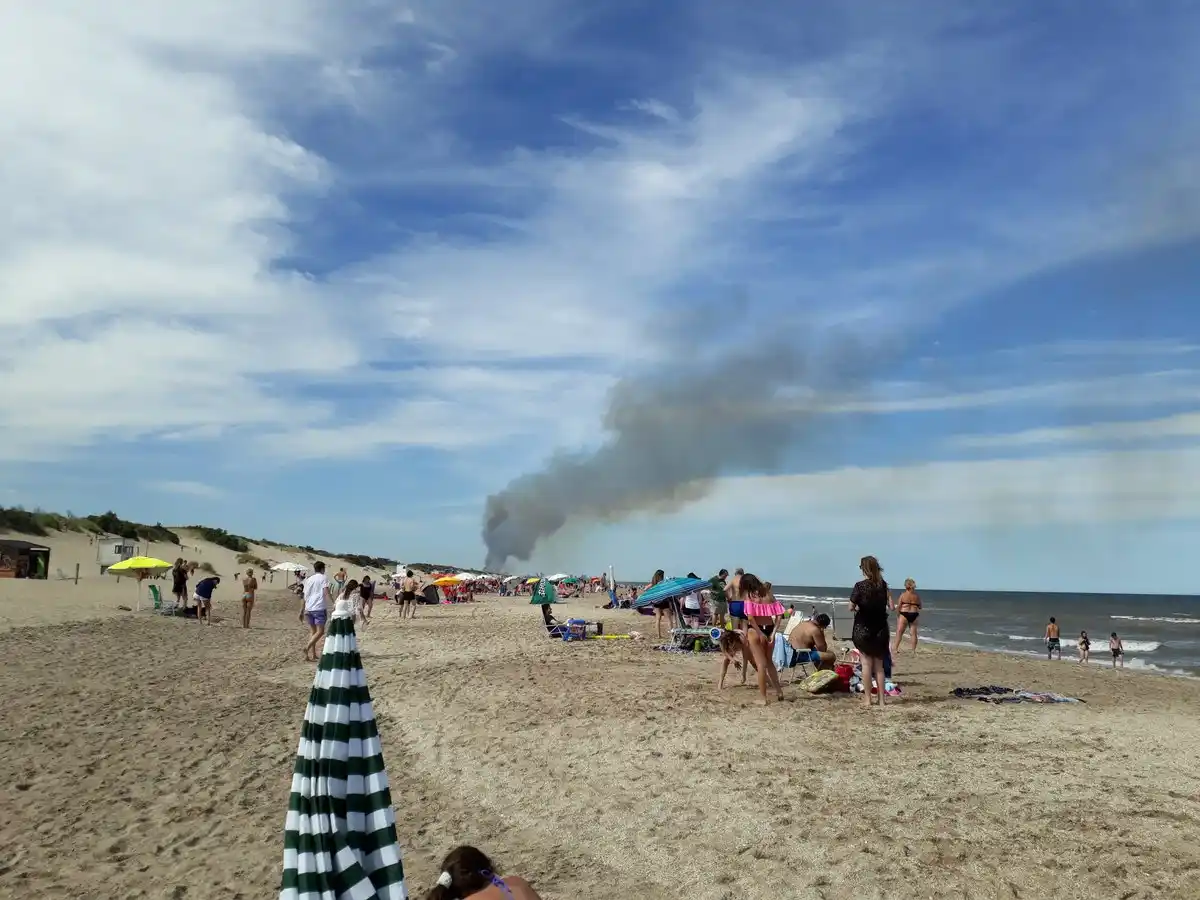 Hubo un incendio en una zona boscosa entre Mar de las Pampas y Villa Gesell