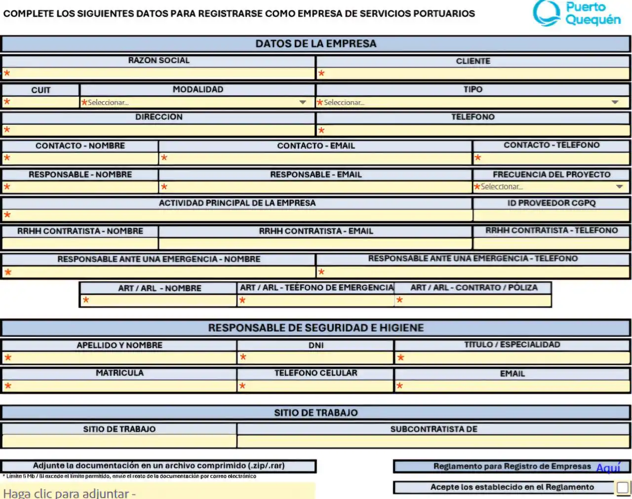 Digitalización del formulario de inscripción