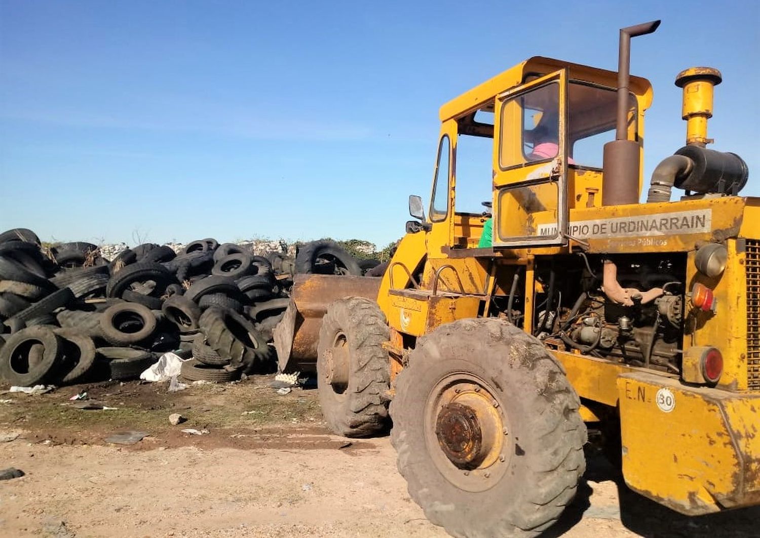 En Urdinarrain avanza el reciclaje de neumáticos en desuso