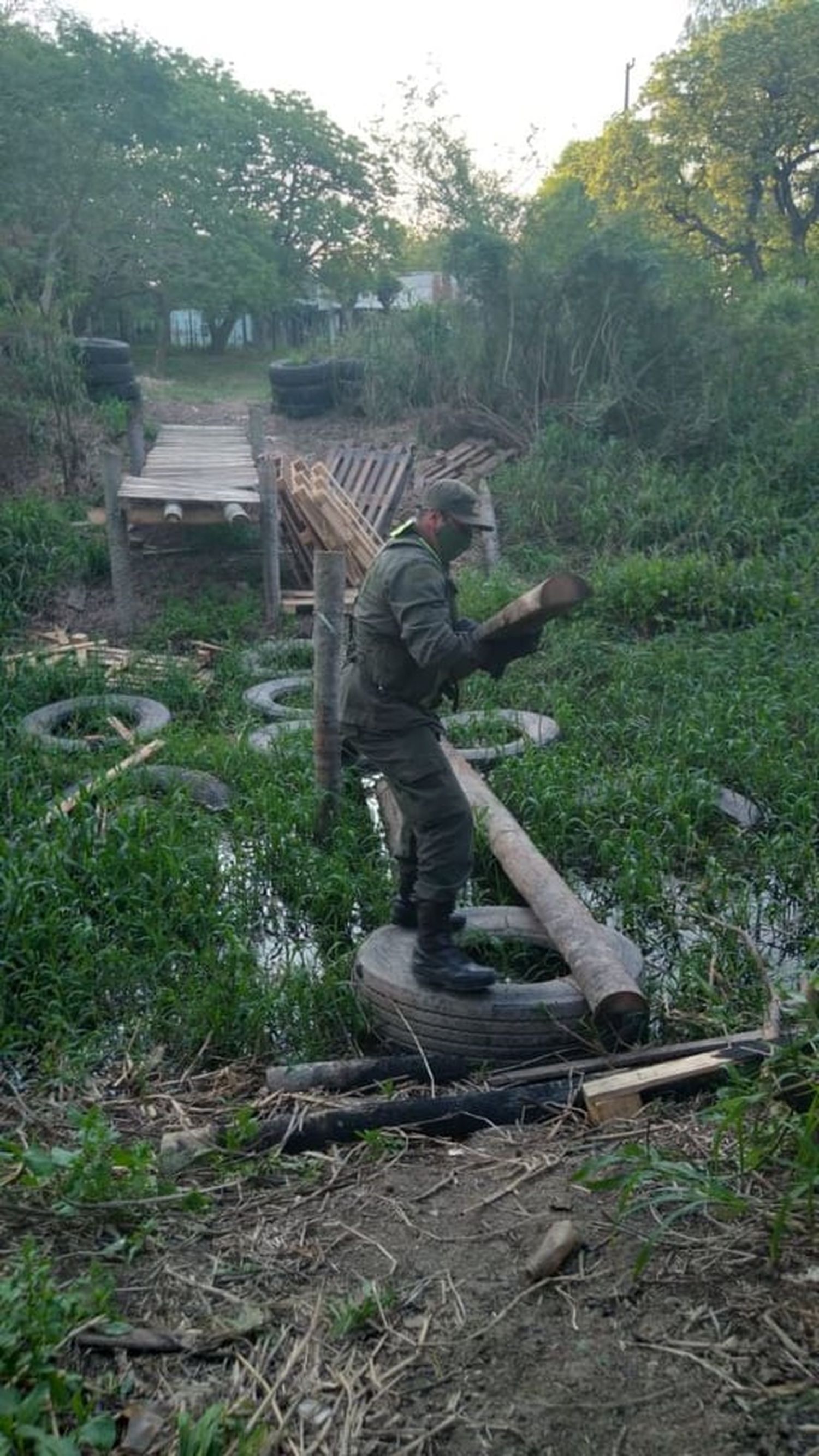 Gendarmes desarmaron pasos clandestinos en Clorinda