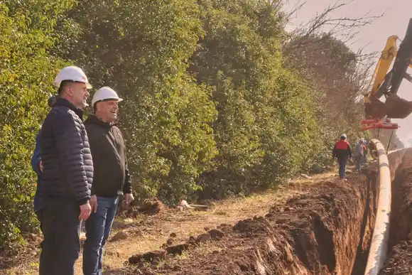 El gobernador encabezó la recorrida de las obras del Gasoducto Gran Rosario.