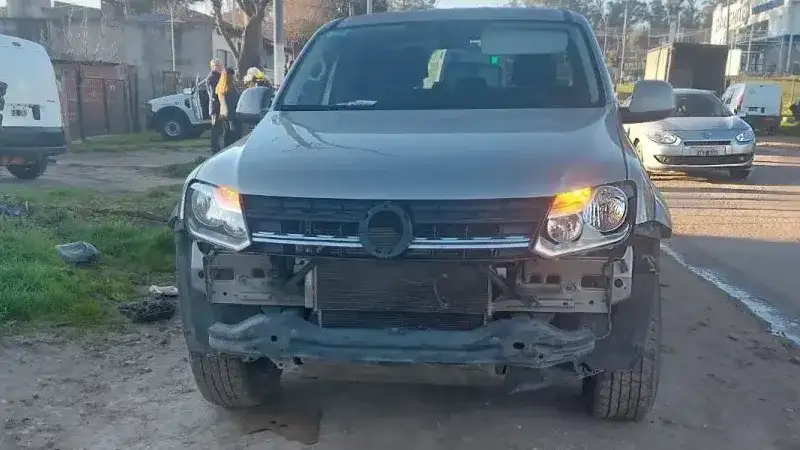 Un motociclista resultó herido tras chocar con una camioneta
