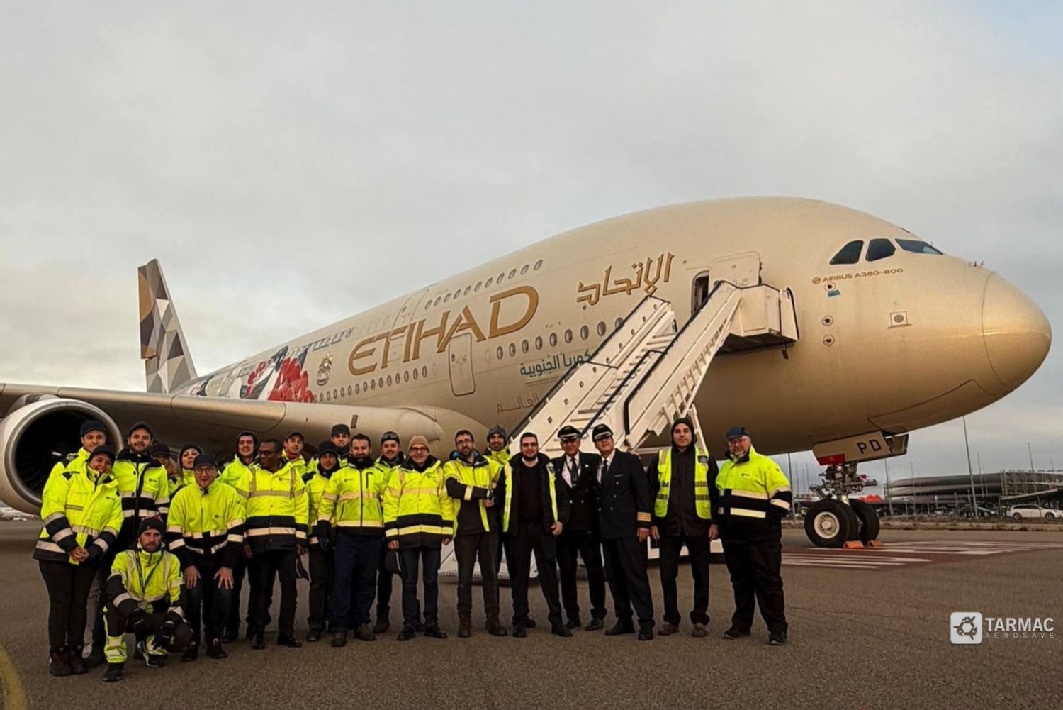 Etihad recibe el último A380 almacenado en Teruel