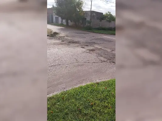 Así está el cruce Litoral e Hipólito Yrigoyen