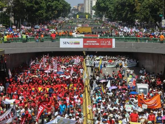 Venezolanos se movilizaron en todo el país para respaldar al gobierno de Nicolás Maduro