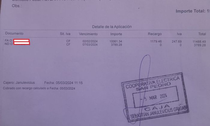 Aviso de corte Coopser marzo 2024