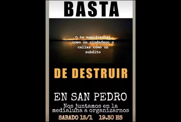 Conciencia Ecológica convoca a debatir sobre el incendio de humedales
