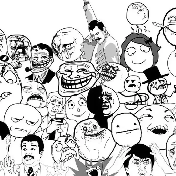 Una recopilación de los memes clásicos de internet.