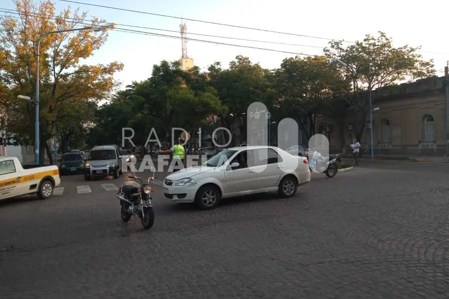 Solamente un susto en un accidente de transitó en Bv. Irigoyen