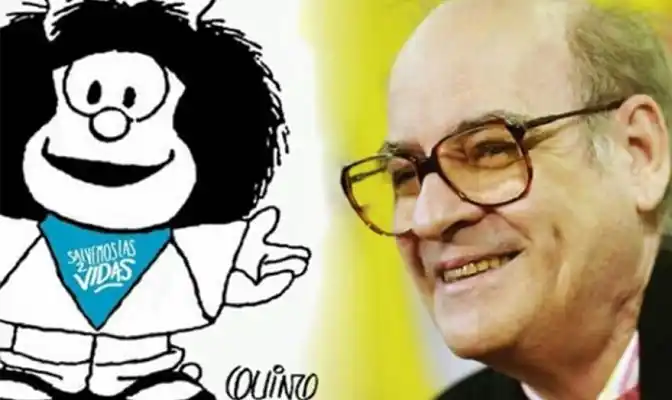 Quino pidió que le saquen el pañuelo celeste a Mafalda: "No refleja mi posición"