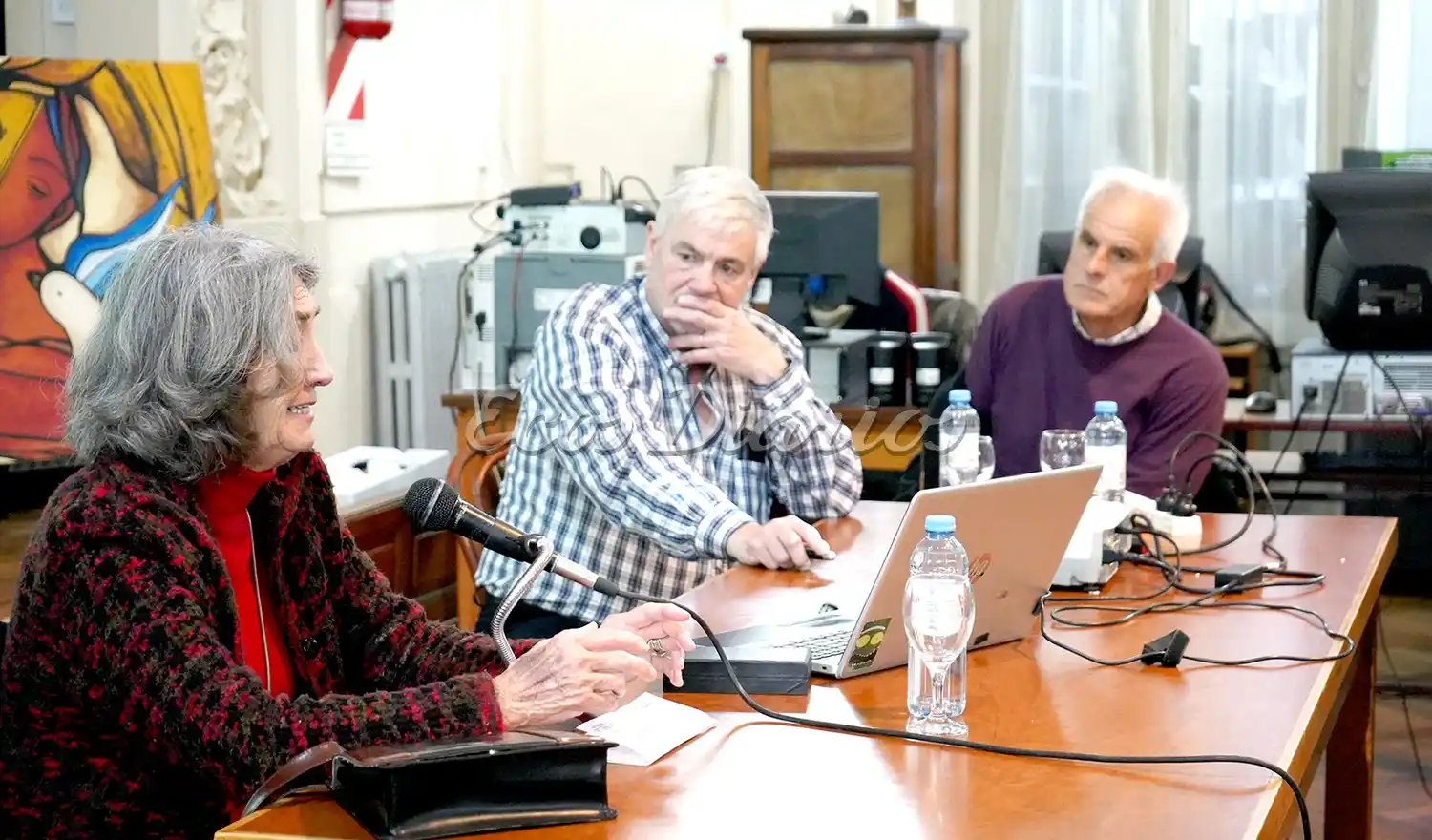 Disertantes. Enriqueta Roulier, José Garcés y Ricardo Doumecq Milieu