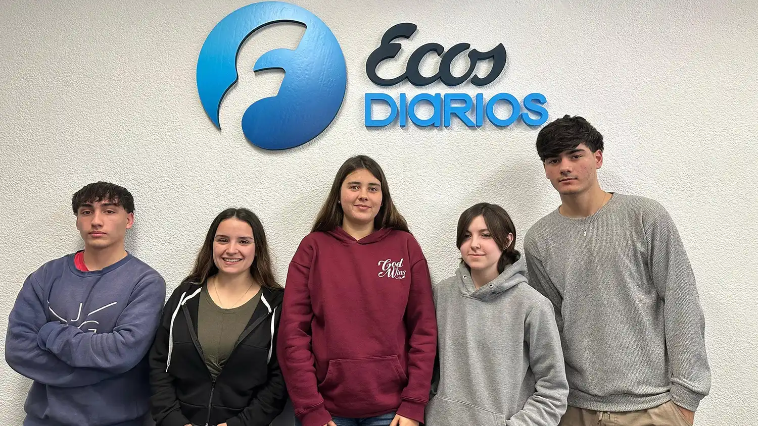 En Ecos Diarios. Los chicos de la Técnica Nº 3 al terminar las prácticas
