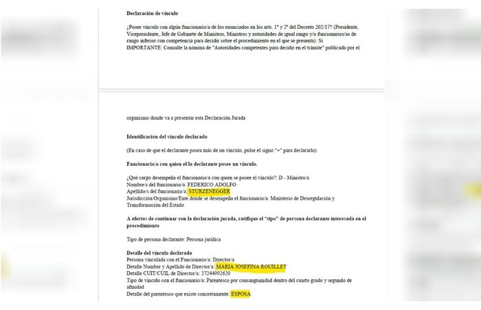 La esposa de Sturtzenegger beneficiada con importante contrato con el Estado