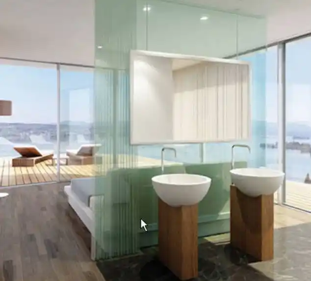 Así es uno de los baños y habitación del deportista