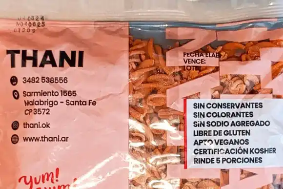 La Assal emitió un alerta alimentaria sobre fideos secos de harina de arroz con morrón libre de gluten de la marca Thani