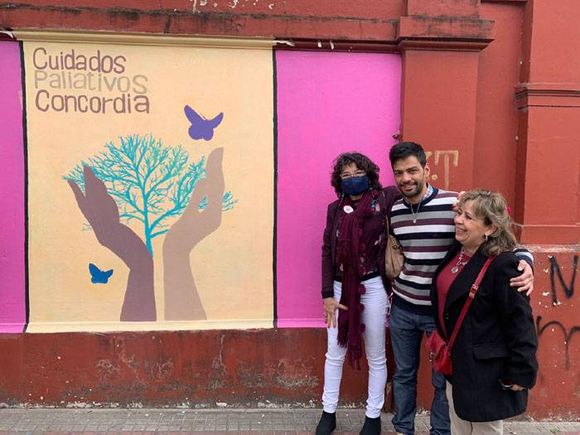 Inauguraron un mural por el Día  Mundial de los cuidados paliativos