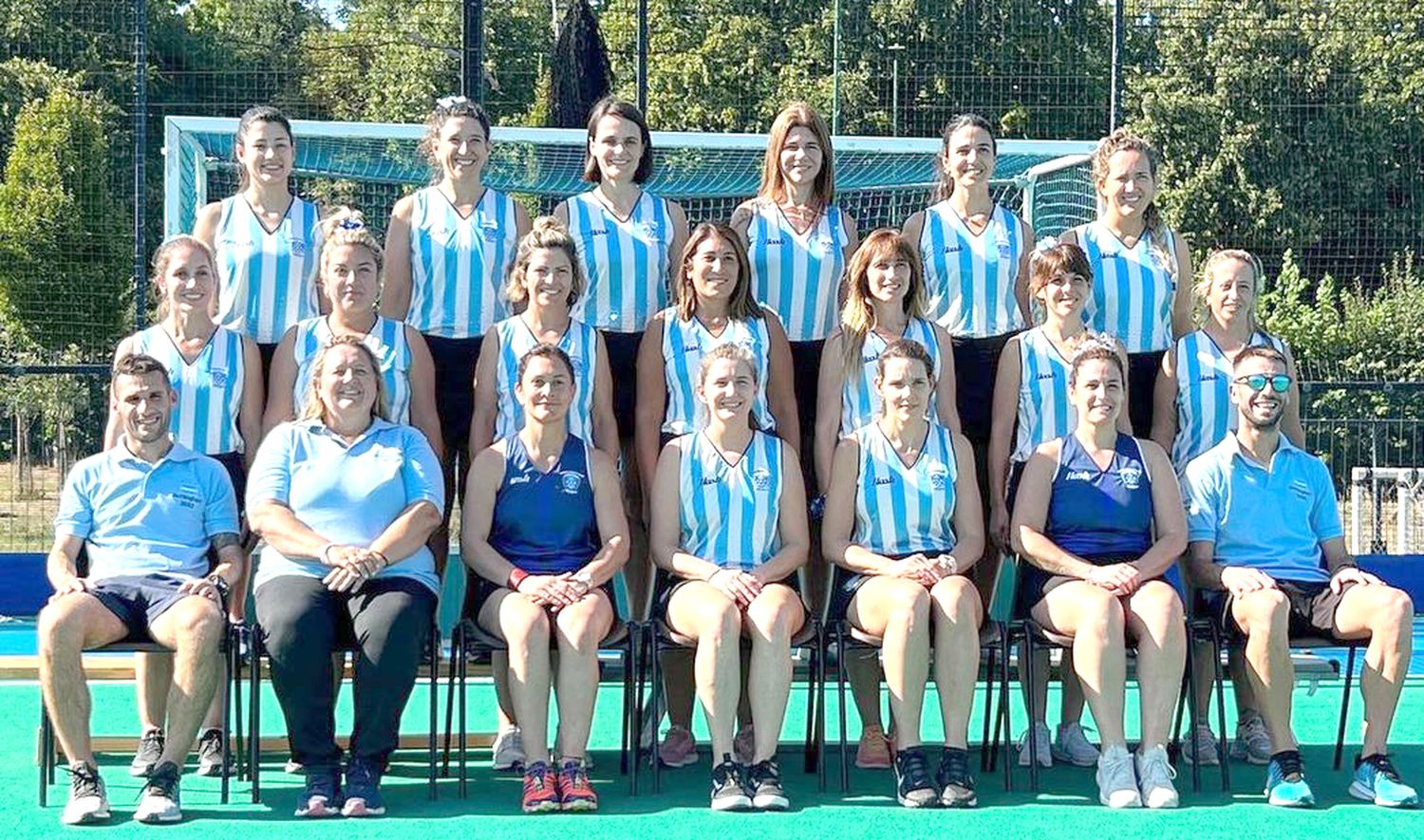 Carina Cerino integrando el plantel de la Selección Máster en el Mundial de Londres 2022