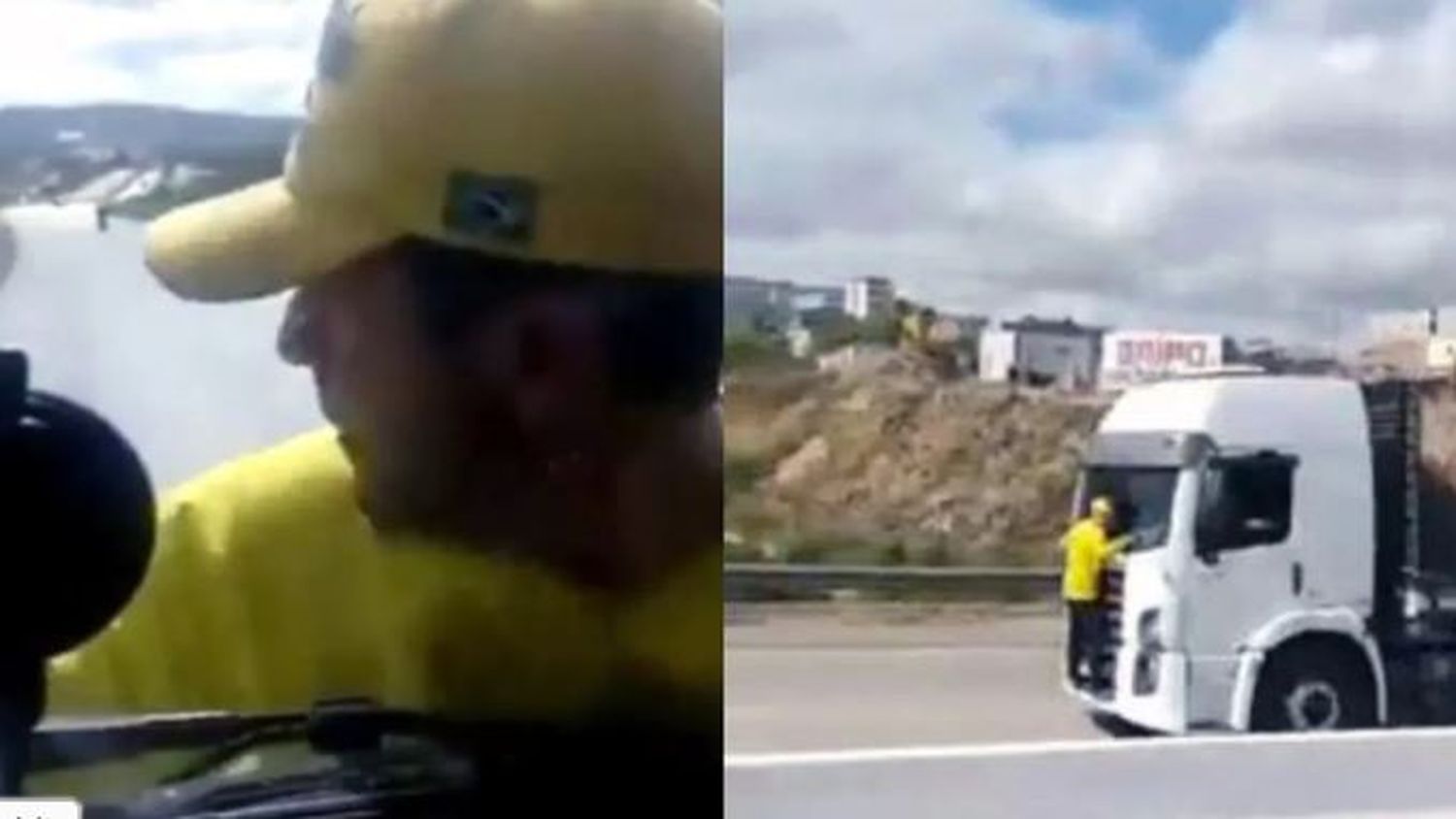 Un camión arrastró varios kilómetros en el parabrisas a un manifestante bolsonarista