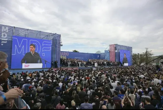 Kicillof habla en el plenario federal del MDF en Avellaneda.

DIB.