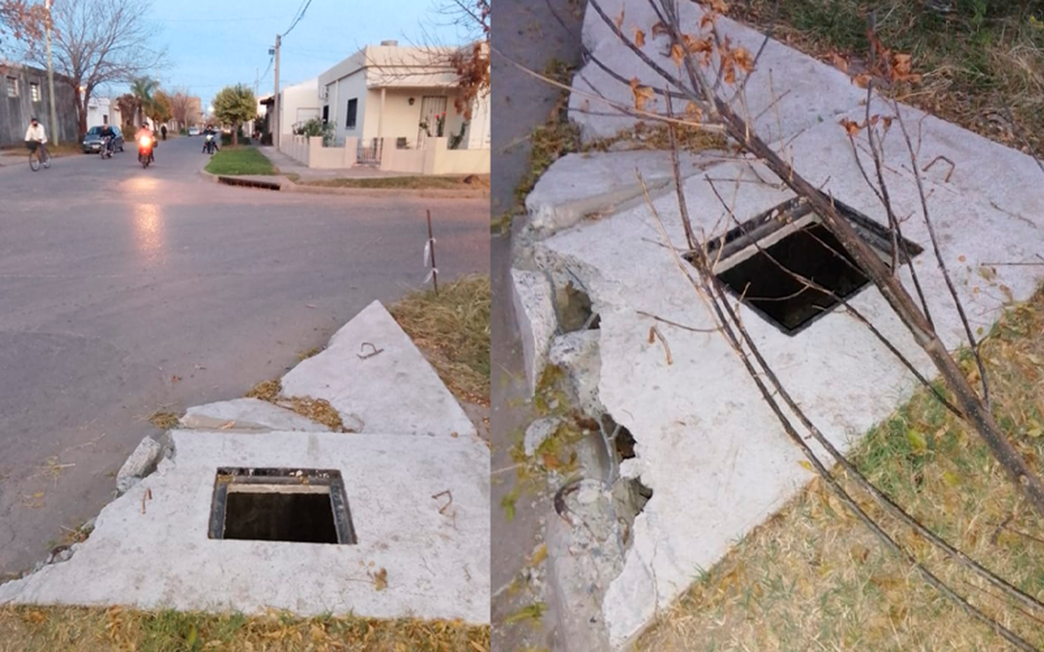 Pozo peligroso en Caroni y Salta