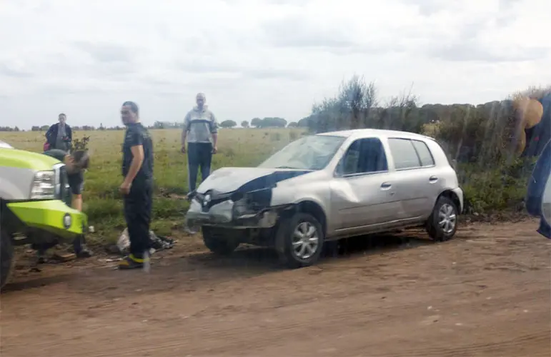 Un herido leve en un vuelco