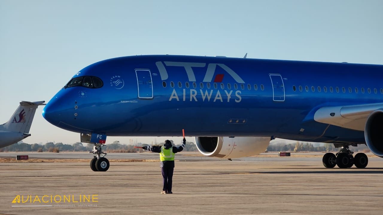 Cordoba airport received ITA Airways’ Airbus A350 for the first time
