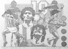 Inaugurarán mural en mosaiquismo sobre Maradona, que será uno de los más grandes