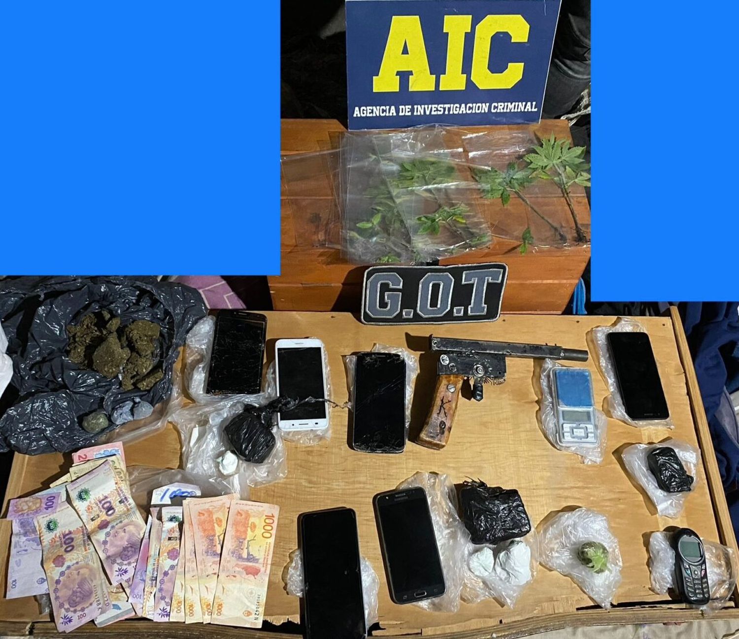 Allanamiento en Wheelwright con secuestro de cocaína y marihuana