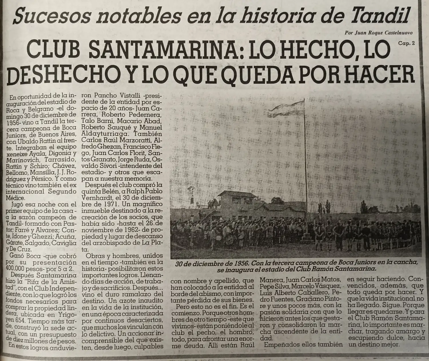 Capítulo 2: Club Santamarina: lo hecho, lo deshecho y lo que queda por hacer