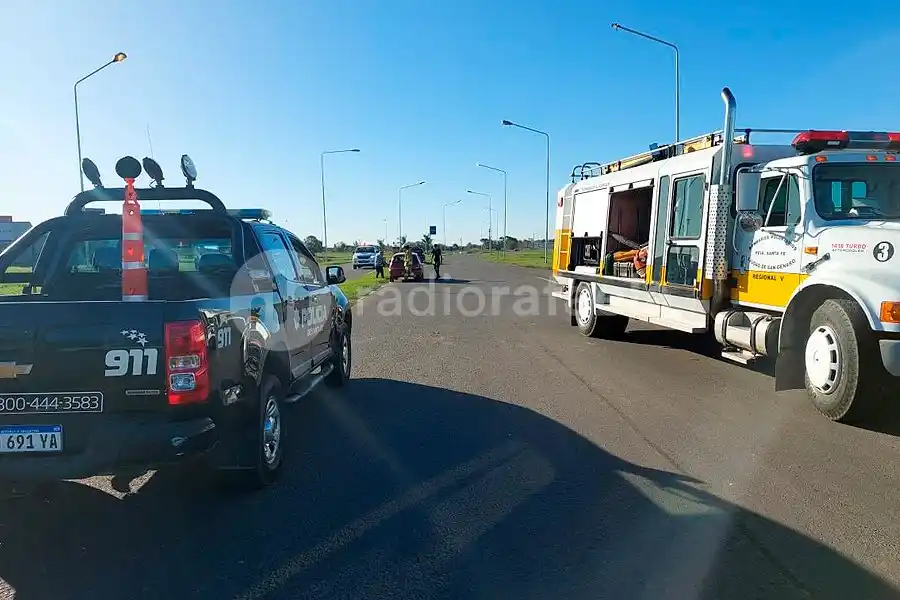 Este domingo: accidente de tránsito en el cruce de la RN34 y la RP65