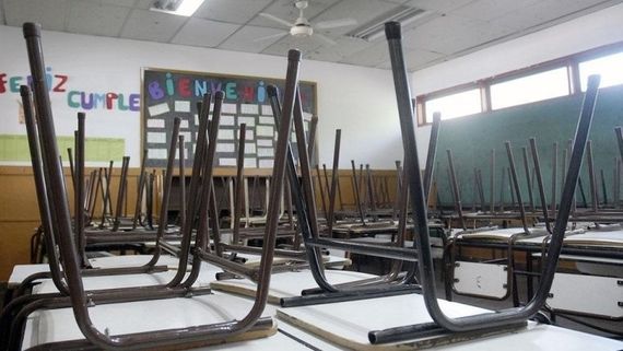 Suspendieron las clases del turno mañana por las tormentas
