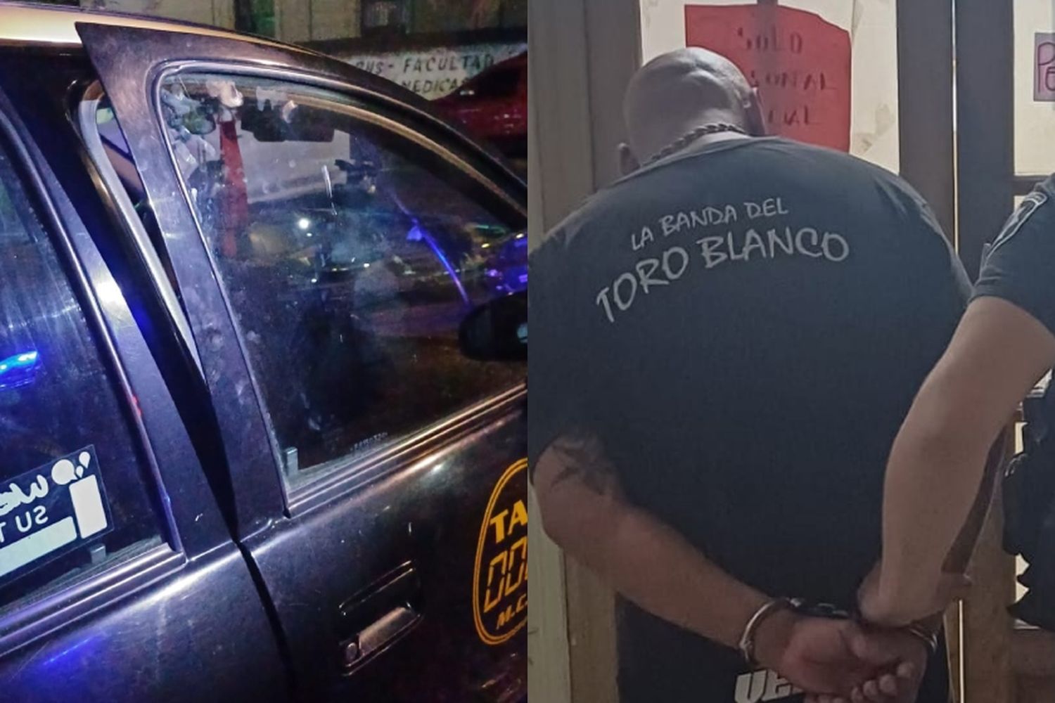 Quiso forzar la puerta de un taxi para robar frente al Hospital Centenario y fue detenido