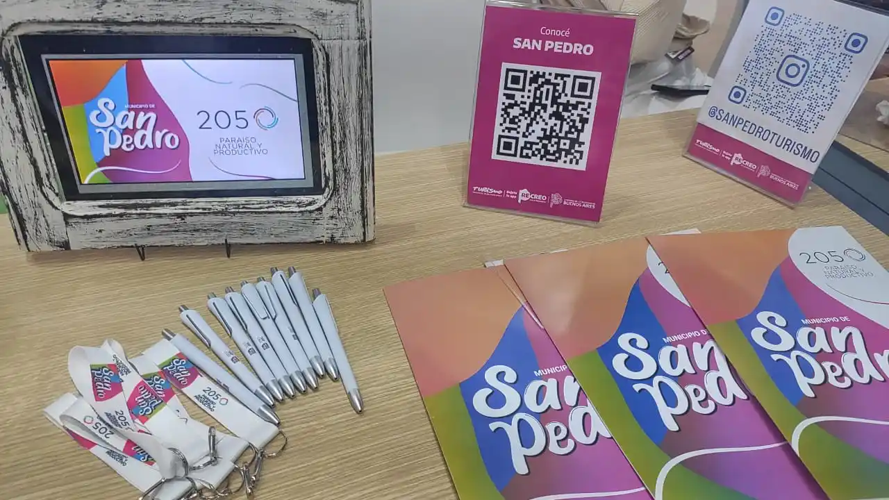 Aunque todavía no la adaptó, el Gobierno presentó la nueva marca San Pedro en la Feria Internacional de Turismo